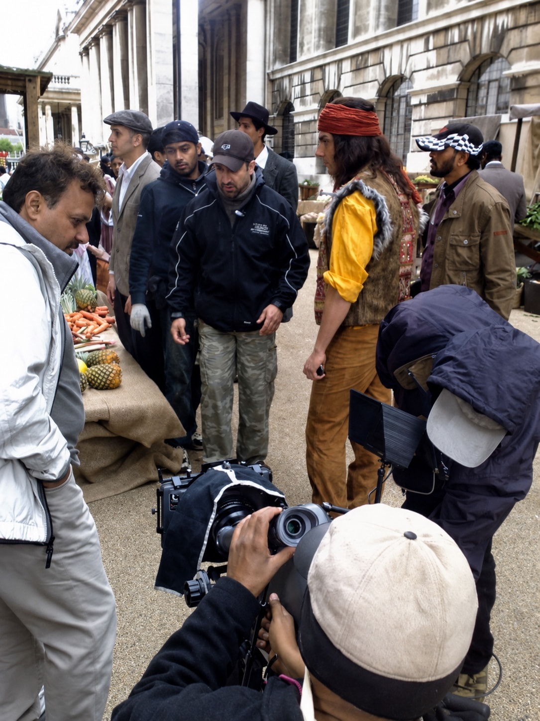 Peter beside the camera team