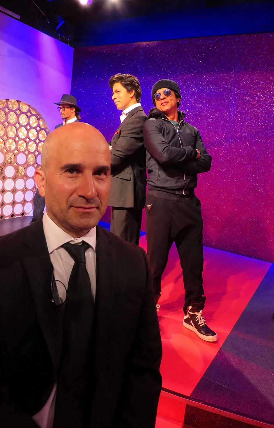 Peter Pedrero with the Shah Rukh Khan display