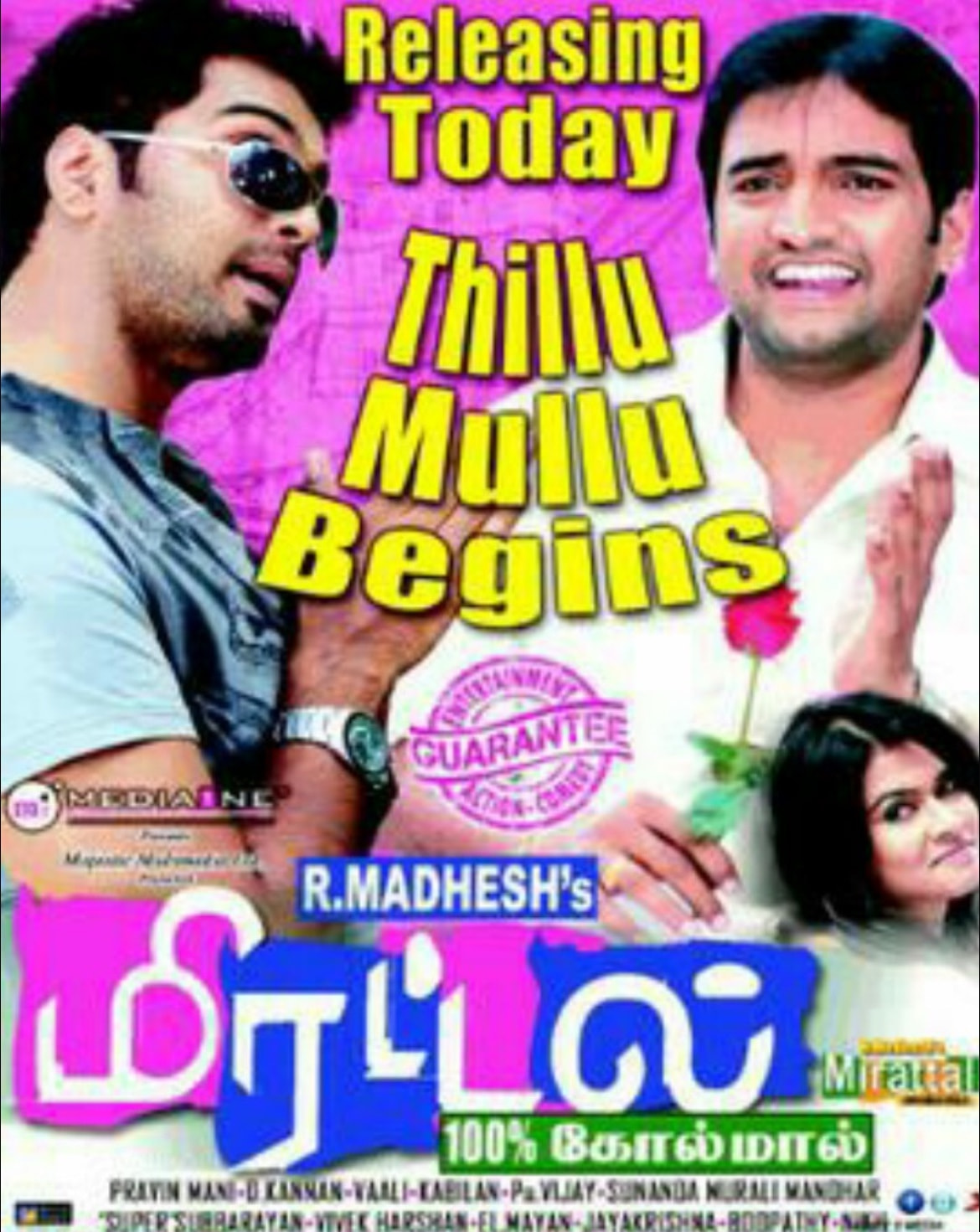Mirattal / Thillu Mullu film poster