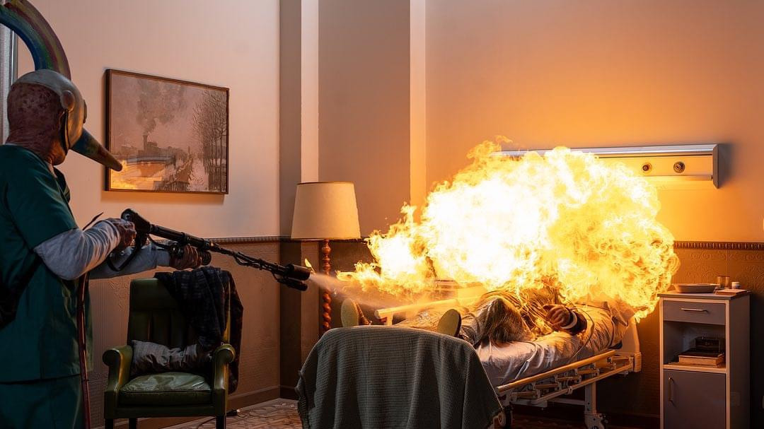 1992 — fire-sequence production still — 1992