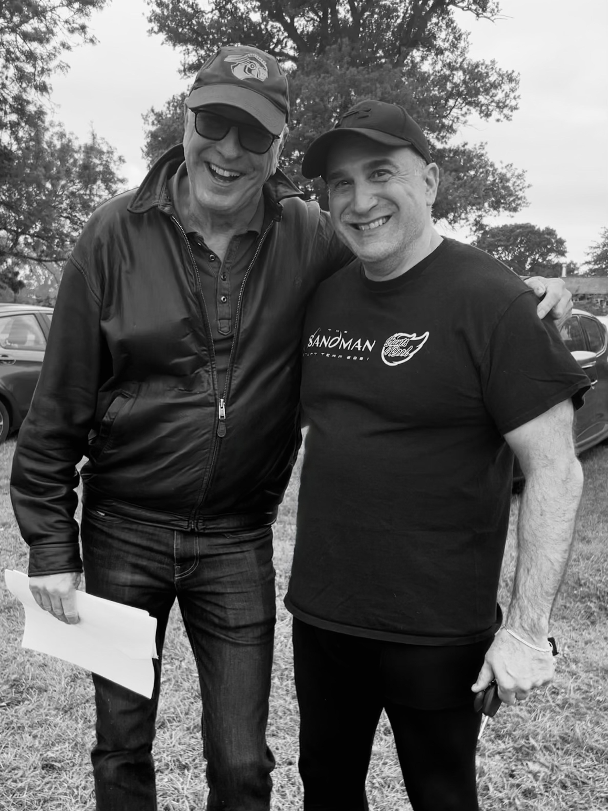 Peter Pedrero with a colleague on set — Blood Actually: Murder, They Hope