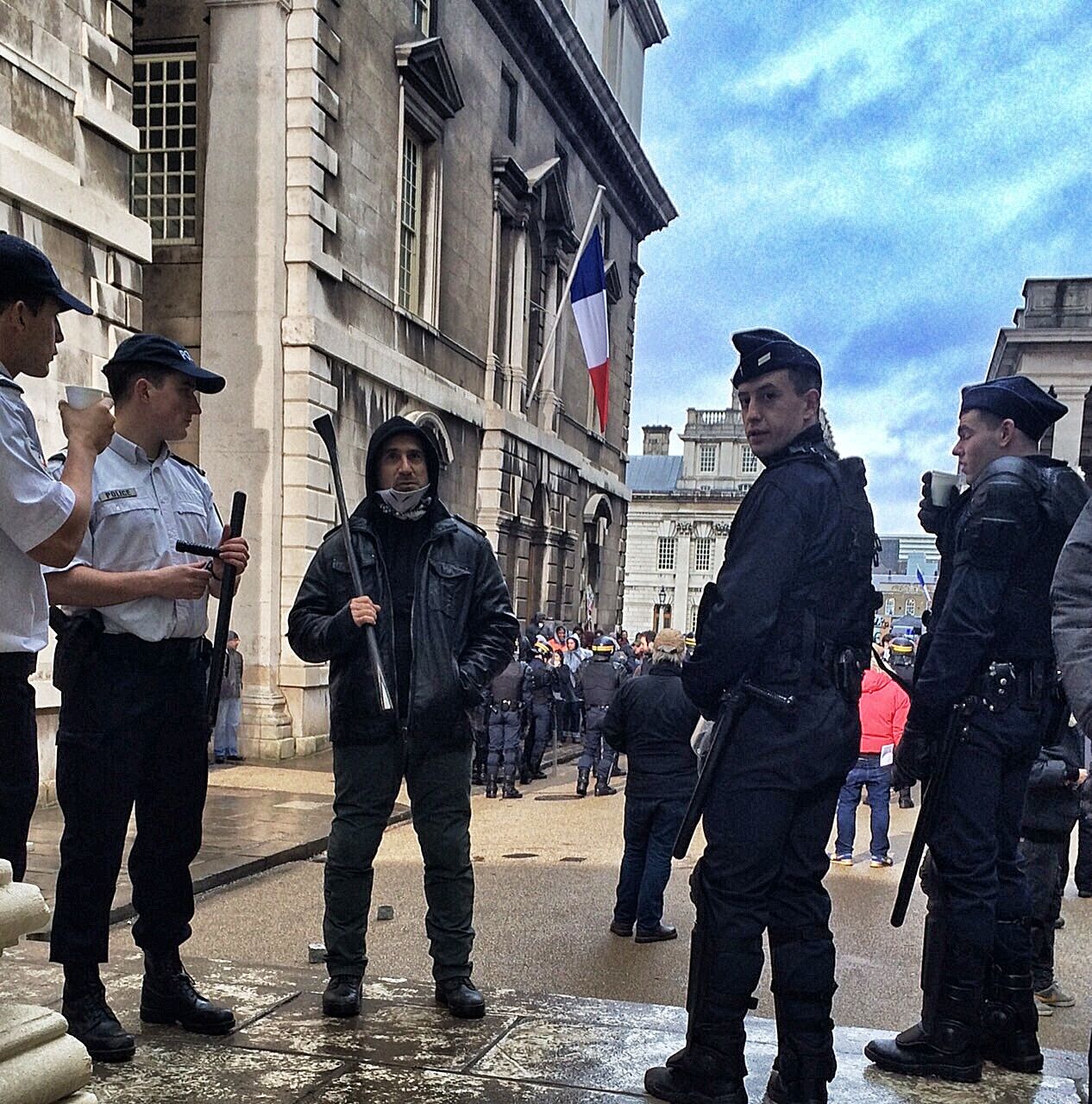 Bastille Day — on-set photograph — Bastille Day