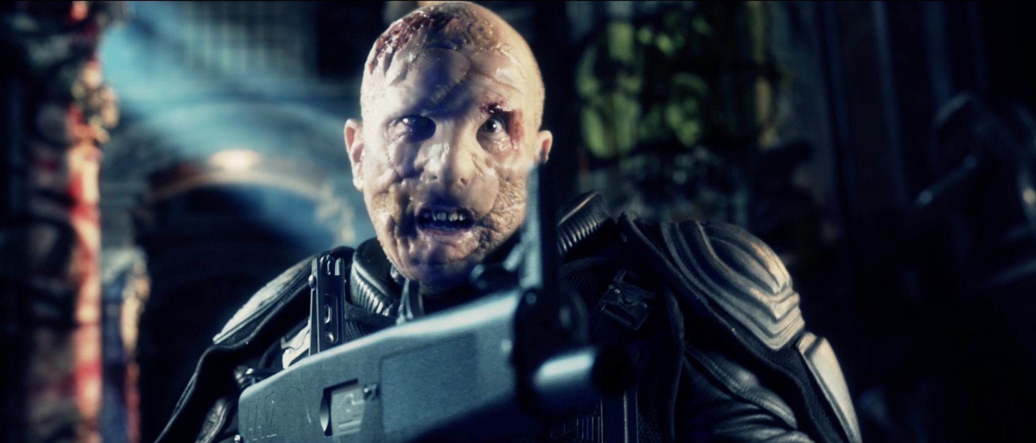 Peter Pedrero as Drac in prosthetic make-up for Judge Dredd — Dredd — Concept film