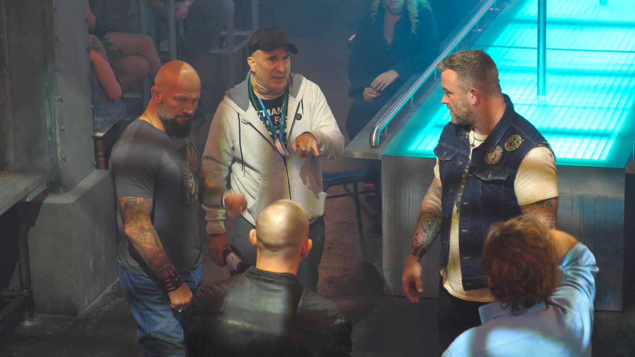 The Expendables 4 — blocking action on set — The Expendables 4