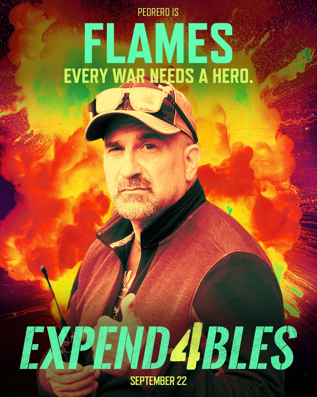 The Expendables 4 — Peter Pedrero as Flames — The Expendables 4