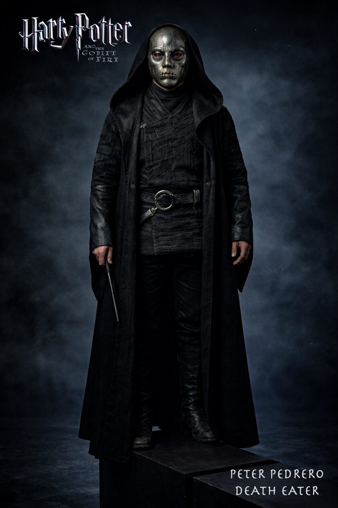 Peter Pedrero performing as a Death Eater for Harry Potter and the Goblet of Fire — Harry Potter