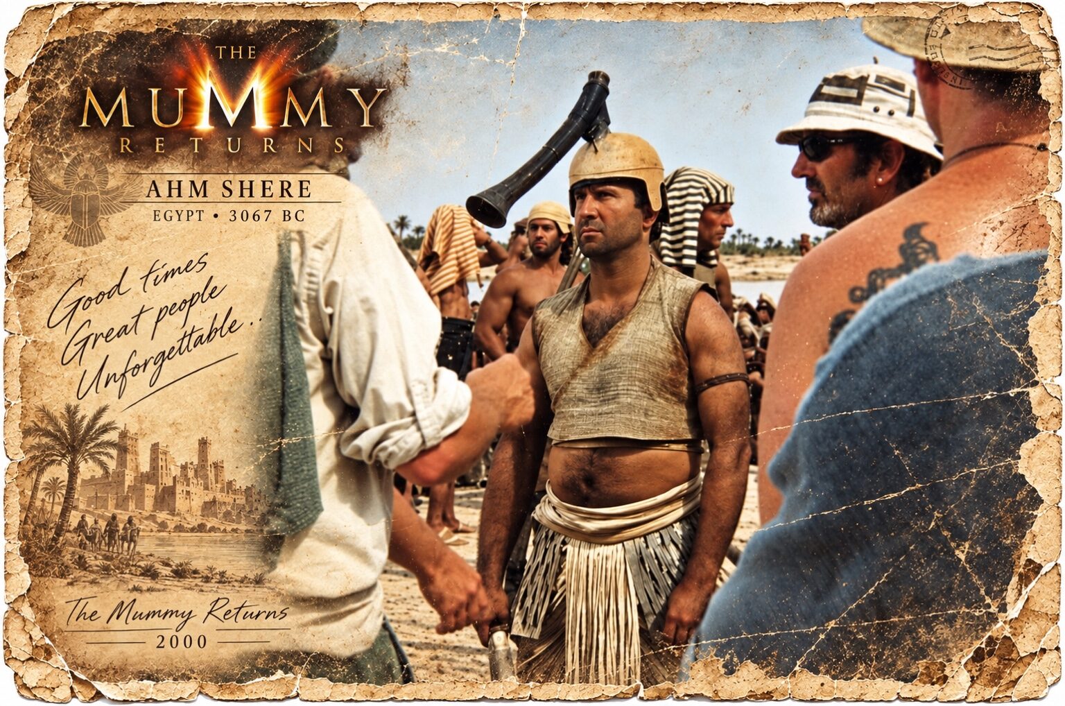 Peter Pedrero in costume on The Mummy Returns — The Mummy films