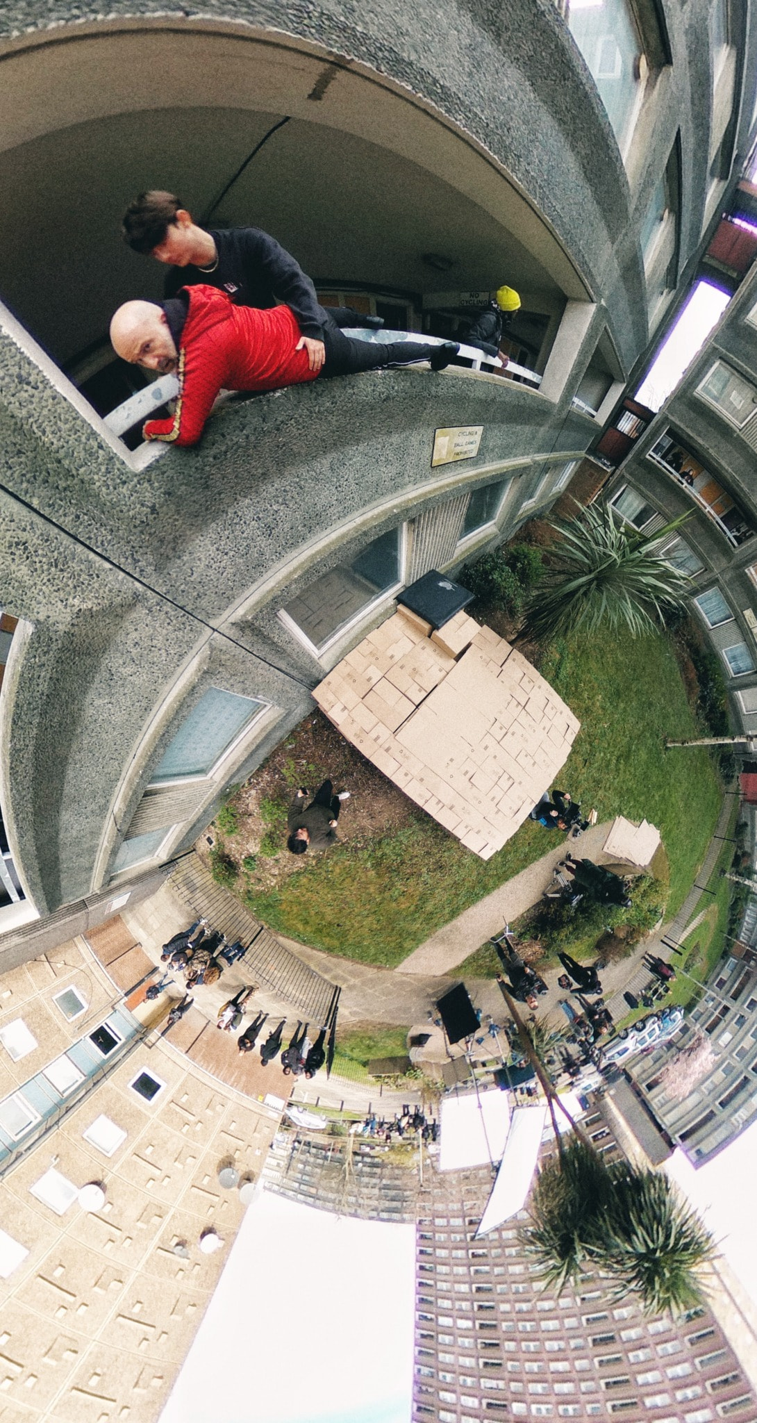 An aerial view of a controlled fall sequence — Sumotherhood