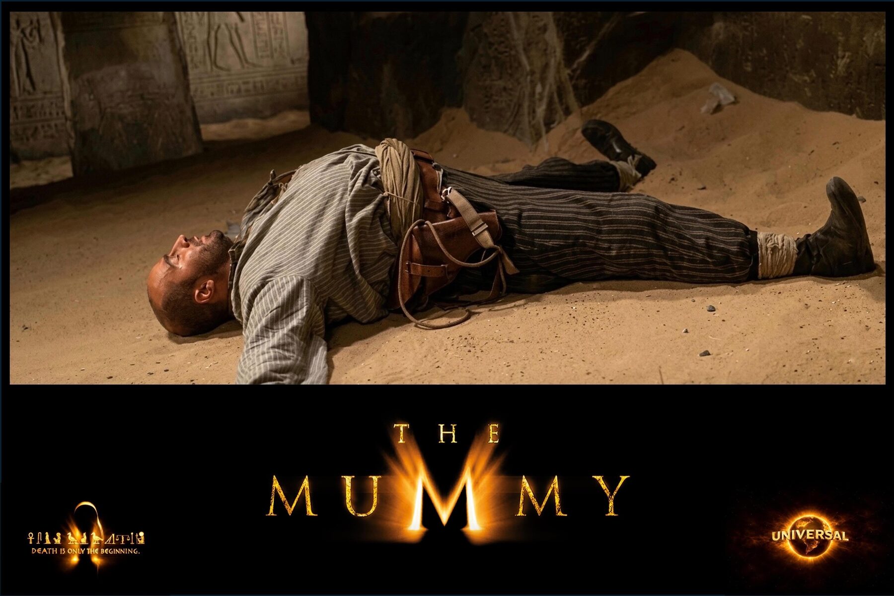 Peter Pedrero performing a stunt during production of The Mummy — The Mummy films