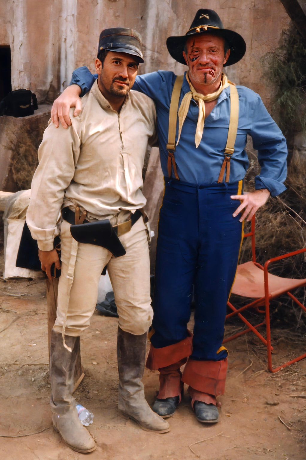Peter Pedrero with a fellow performer in Western costume — Dollar for the Dead