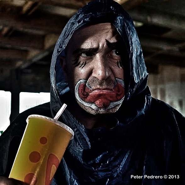 Peter Pedrero in character for the Woodridge commercial — Woodridge