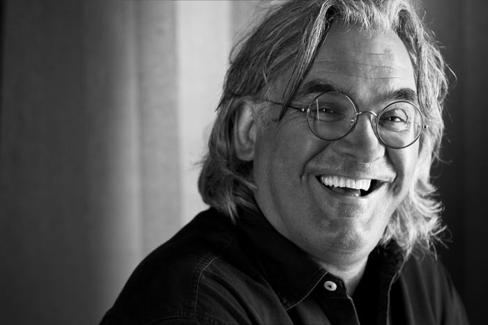 Black-and-white photograph of Paul Greengrass