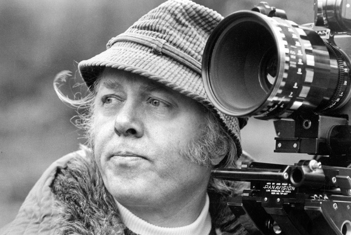 Black-and-white photograph of Richard Attenborough