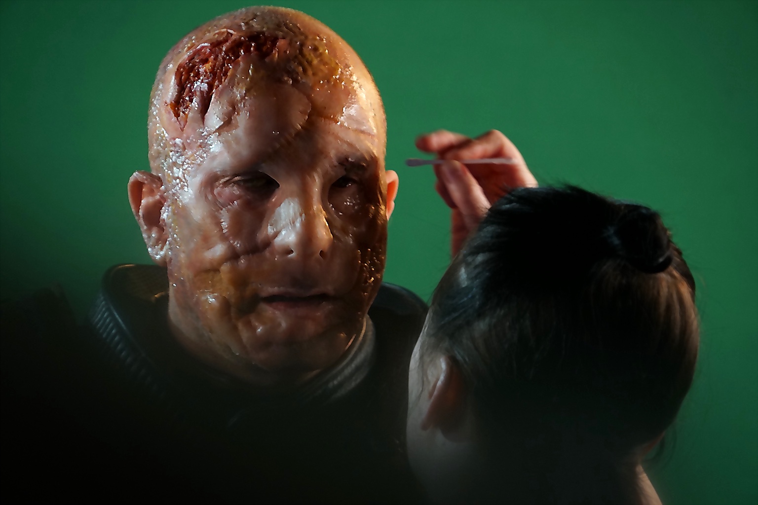 Peter Pedrero in heavy prosthetic makeup — Dredd — Concept film