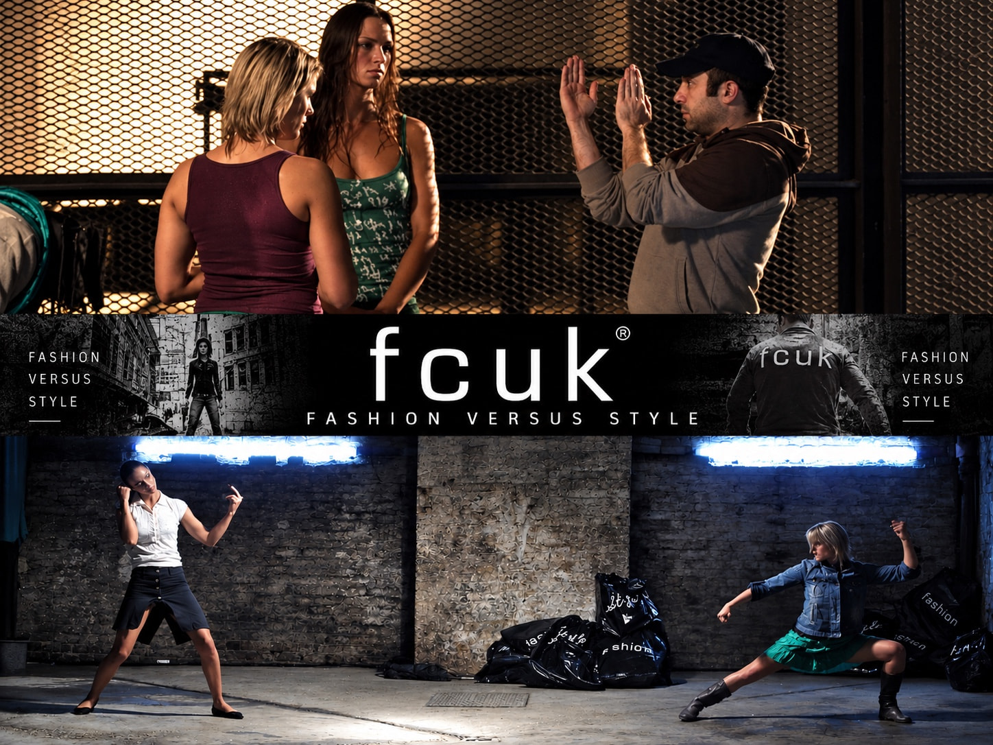 Peter Pedrero action designing and choreographing the FCUK Fashion vs Style campaign