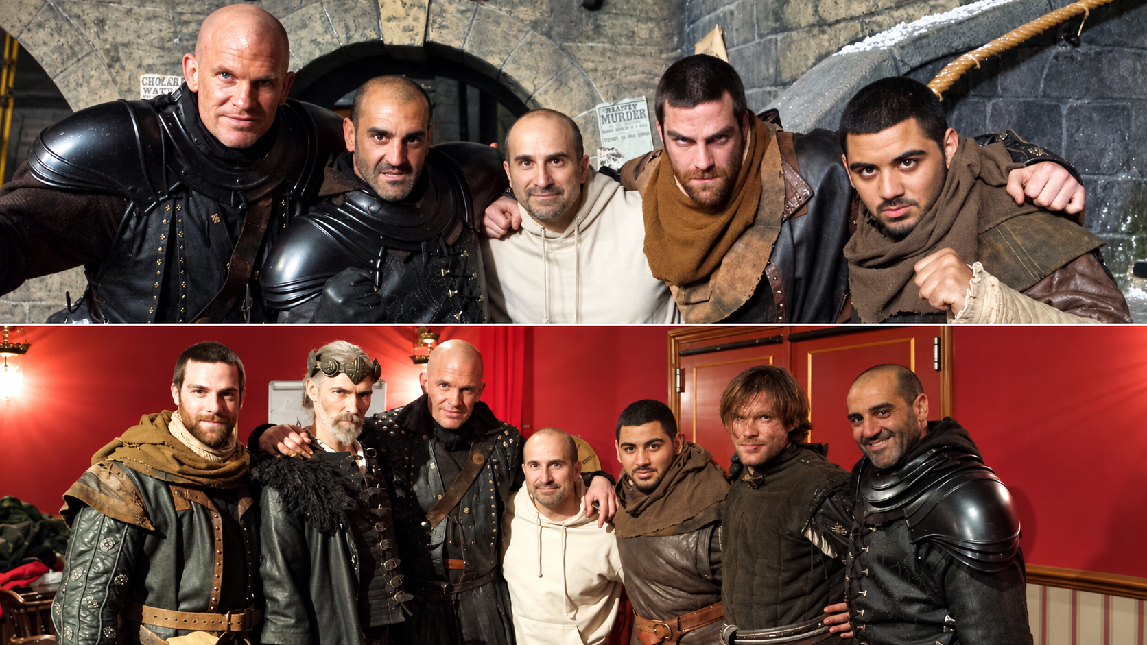 Cast and behind-the-scenes portraits from the medieval fantasy Specsavers Film4 ident